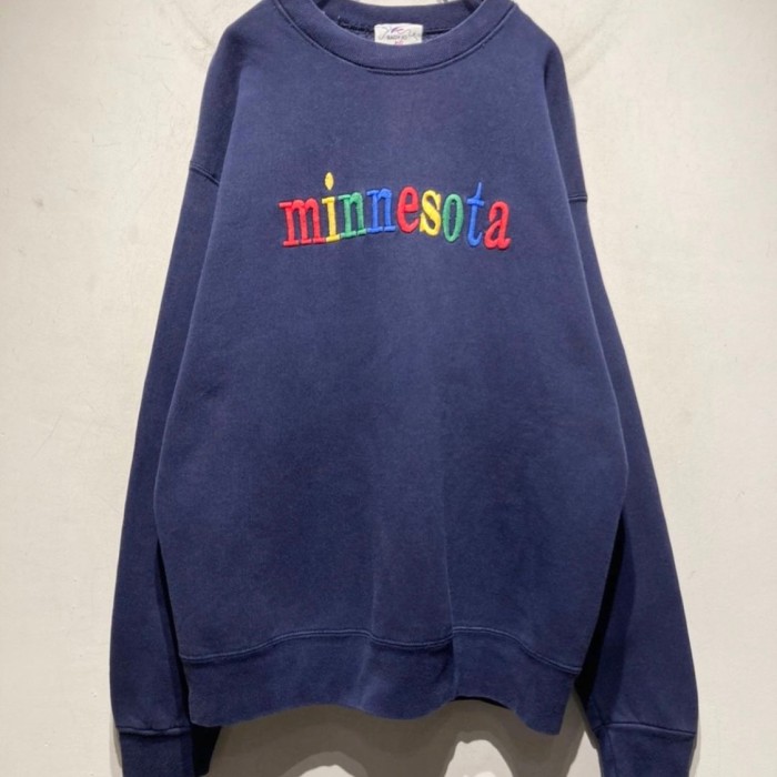 90's “Minnesota” Embroidered Sweat Shirt | Vintage.City 古着屋、古着コーデ情報を発信