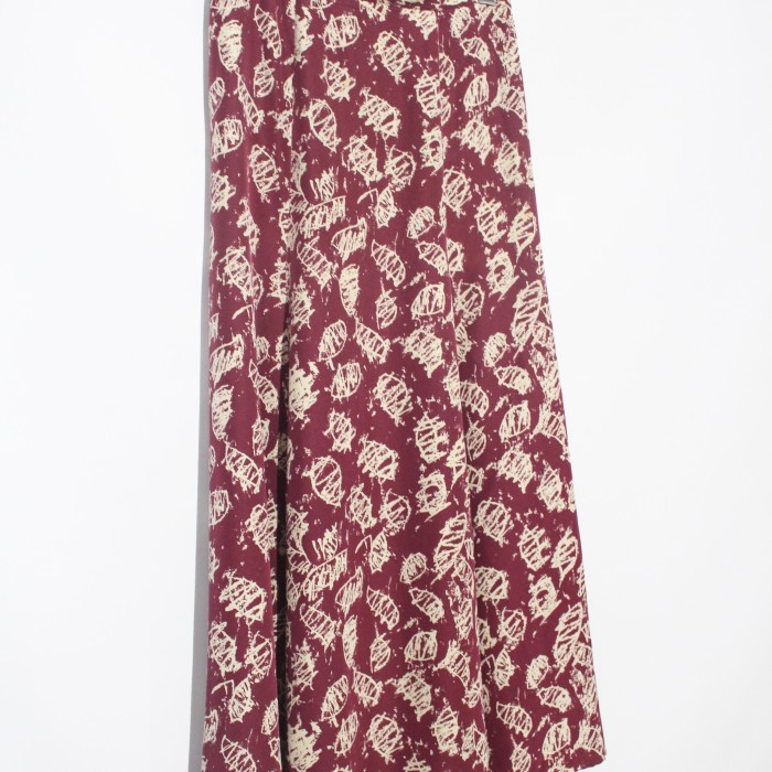 1990s printed silk skirt | Vintage.City 古着屋、古着コーデ情報を発信