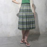 1950s stripe printed pleats skirt | Vintage.City ヴィンテージ 古着