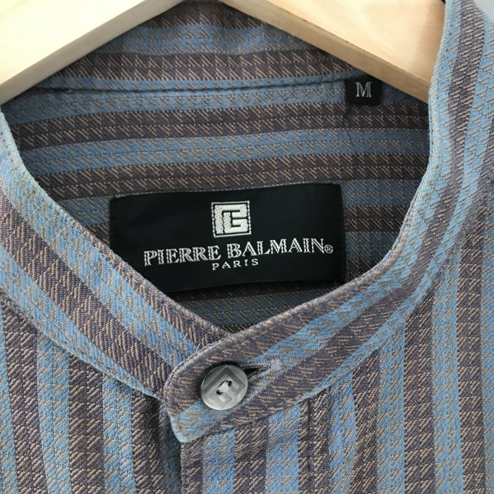 PIERRE BALMAIN ピエールバルマン スタンドカラーシャツ Mサイズ | Vintage.City 古着屋、古着コーデ情報を発信
