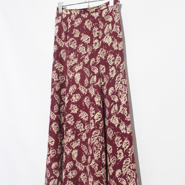 1990s printed silk skirt | Vintage.City 古着屋、古着コーデ情報を発信