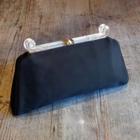 Vintage black × clear clasp party bag | Vintage.City 古着屋、古着コーデ情報を発信