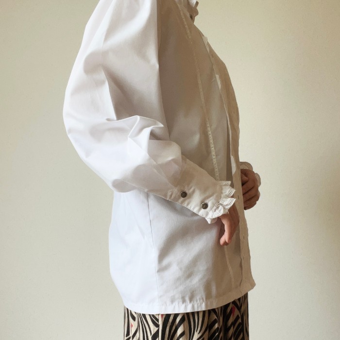 white frill blouse | Vintage.City 빈티지숍, 빈티지 코디 정보