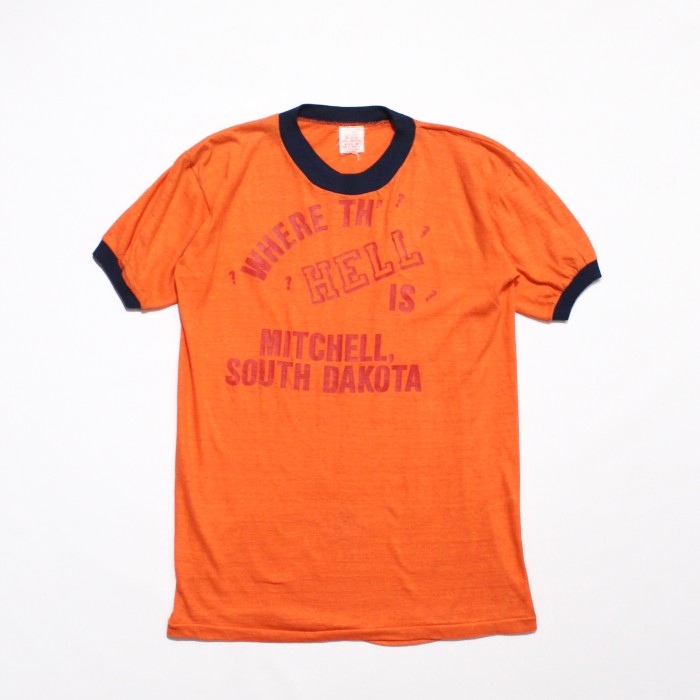 1970s printed ringer tee shirt | Vintage.City 古着屋、古着コーデ情報を発信