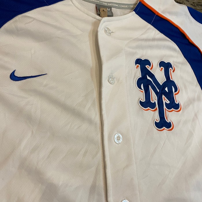 USED ナイキ ニューヨークメッツ ベースボールシャツ M ホワイト | Vintage.City 古着屋、古着コーデ情報を発信