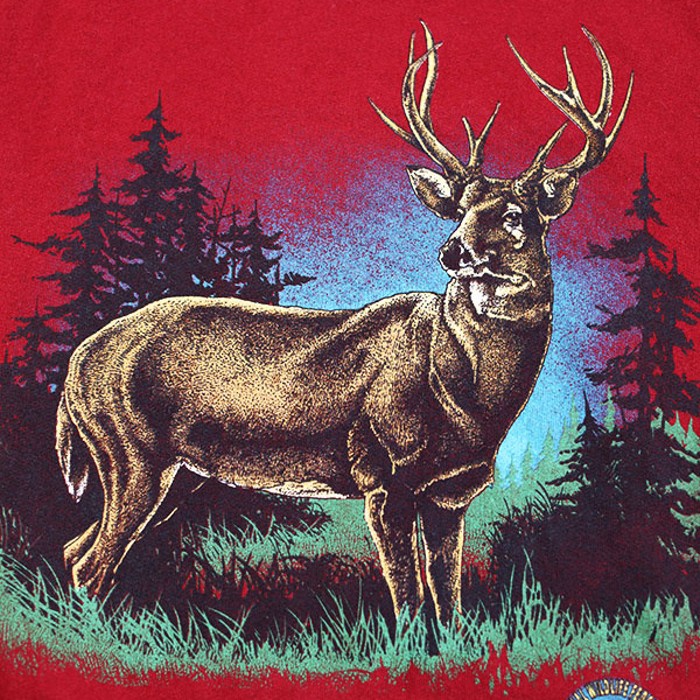 90s USA Deer Animal Graphic Sweat SizeXL | Vintage.City 빈티지숍, 빈티지 코디 정보