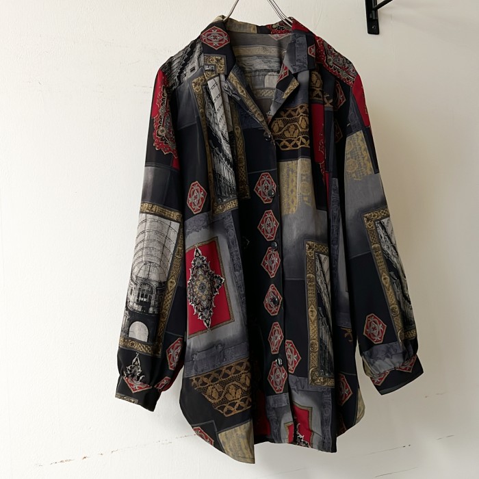 Vintage Scarf Pattern Shirt Blouse | Vintage.City 빈티지숍, 빈티지 코디 정보