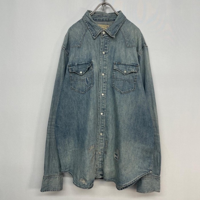 “Ralph Lauren” L/S Denim Western Shirt | Vintage.City 빈티지숍, 빈티지 코디 정보