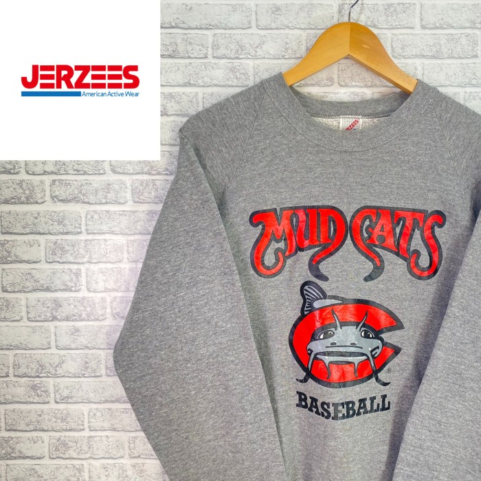 Jerzees  90's  ベースボールスウェット　アメリカン　チーム　ナマズ | Vintage.City 古着屋、古着コーデ情報を発信