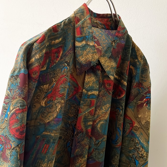 Vintage Art Pattern Shirt Blouse | Vintage.City 古着屋、古着コーデ情報を発信