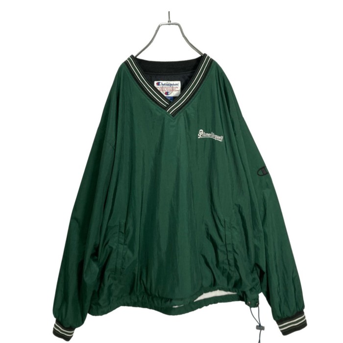 90s Champion Bigsized Green nylon pullov | Vintage.City 古着屋、古着コーデ情報を発信