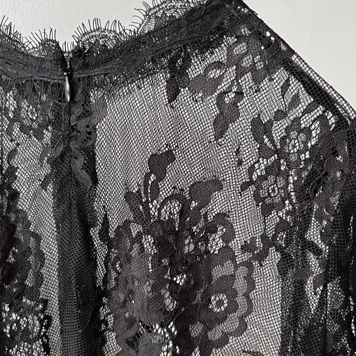 "See-through" Flower Pattern Lace Blouse | Vintage.City 빈티지숍, 빈티지 코디 정보