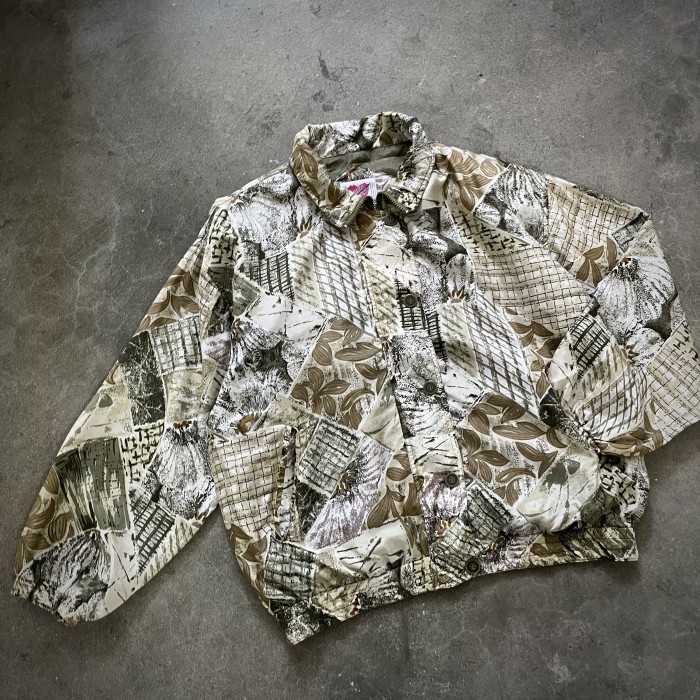 【vintage】silk blouson khaki | Vintage.City 古着屋、古着コーデ情報を発信