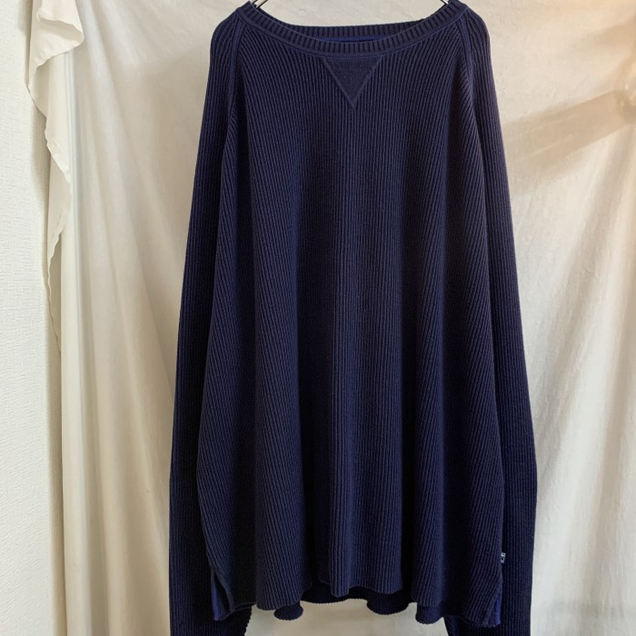 navy cotton knit | Vintage.City 빈티지숍, 빈티지 코디 정보