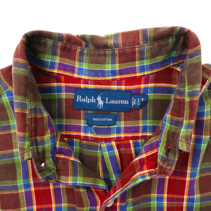 RALPH LAUREN ビッグサイズ ボタンダウンシャツ L レッド チェック | Vintage.City 古着屋、古着コーデ情報を発信