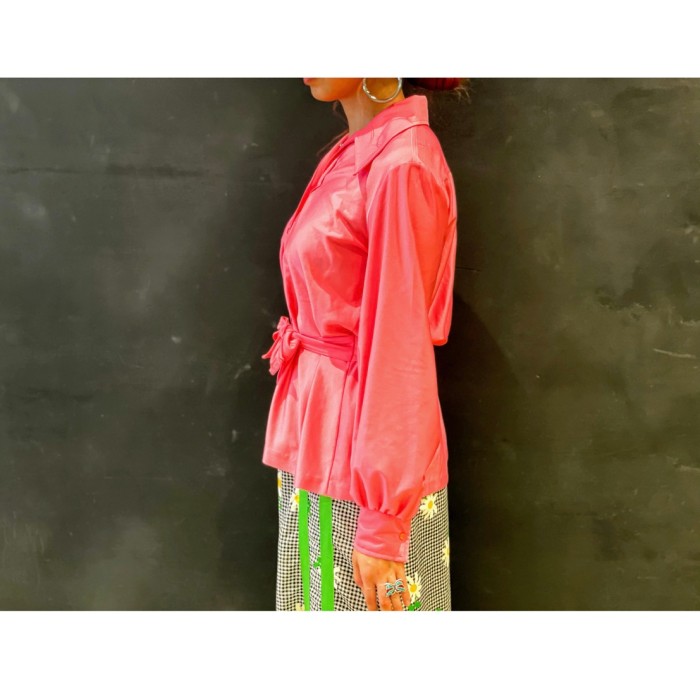 70s Pink pink pink blouse | Vintage.City 빈티지숍, 빈티지 코디 정보