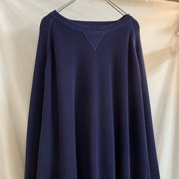 navy cotton knit | Vintage.City 古着屋、古着コーデ情報を発信