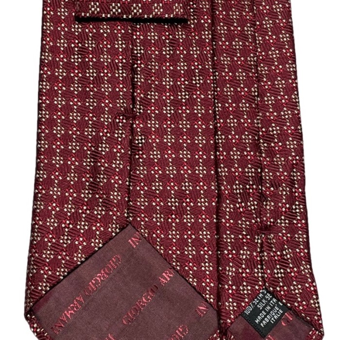 イタリア製 GIORGIO ARMANI ジャガード織り小紋柄ネクタイ エンジ | Vintage.City 古着屋、古着コーデ情報を発信