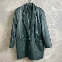 vintage green color leather coat | Vintage.City 古着屋、古着コーデ情報を発信