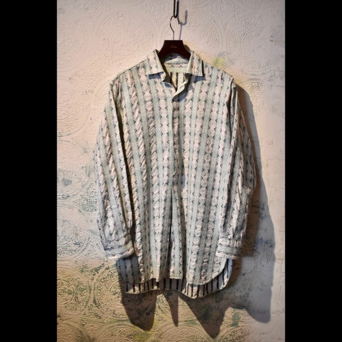 french ~1960's cotton grandpa shirt | Vintage.City 빈티지숍, 빈티지 코디 정보