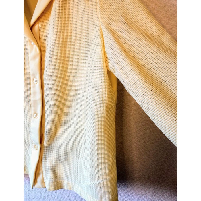 60s Yellow mesh shirt | Vintage.City 古着屋、古着コーデ情報を発信