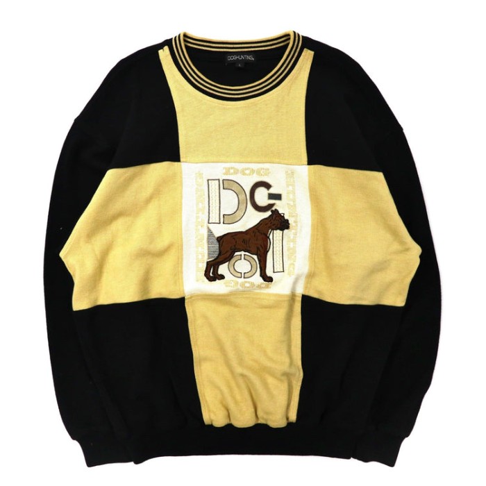 DOG HUNTING ビッグサイズ スウェット L ブラック 犬刺繍 | Vintage.City 古着屋、古着コーデ情報を発信