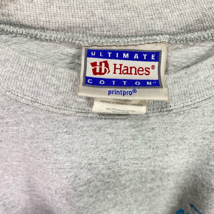 Hanes 90's オーバーサイズスウェット　ワンポイントロゴ　刺繍　グレー | Vintage.City 古着屋、古着コーデ情報を発信