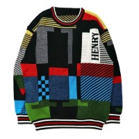 ヴィンテージ ビッグサイズ 総柄ニット セーター クレイジーパターン ウール | Vintage.City ヴィンテージ 古着