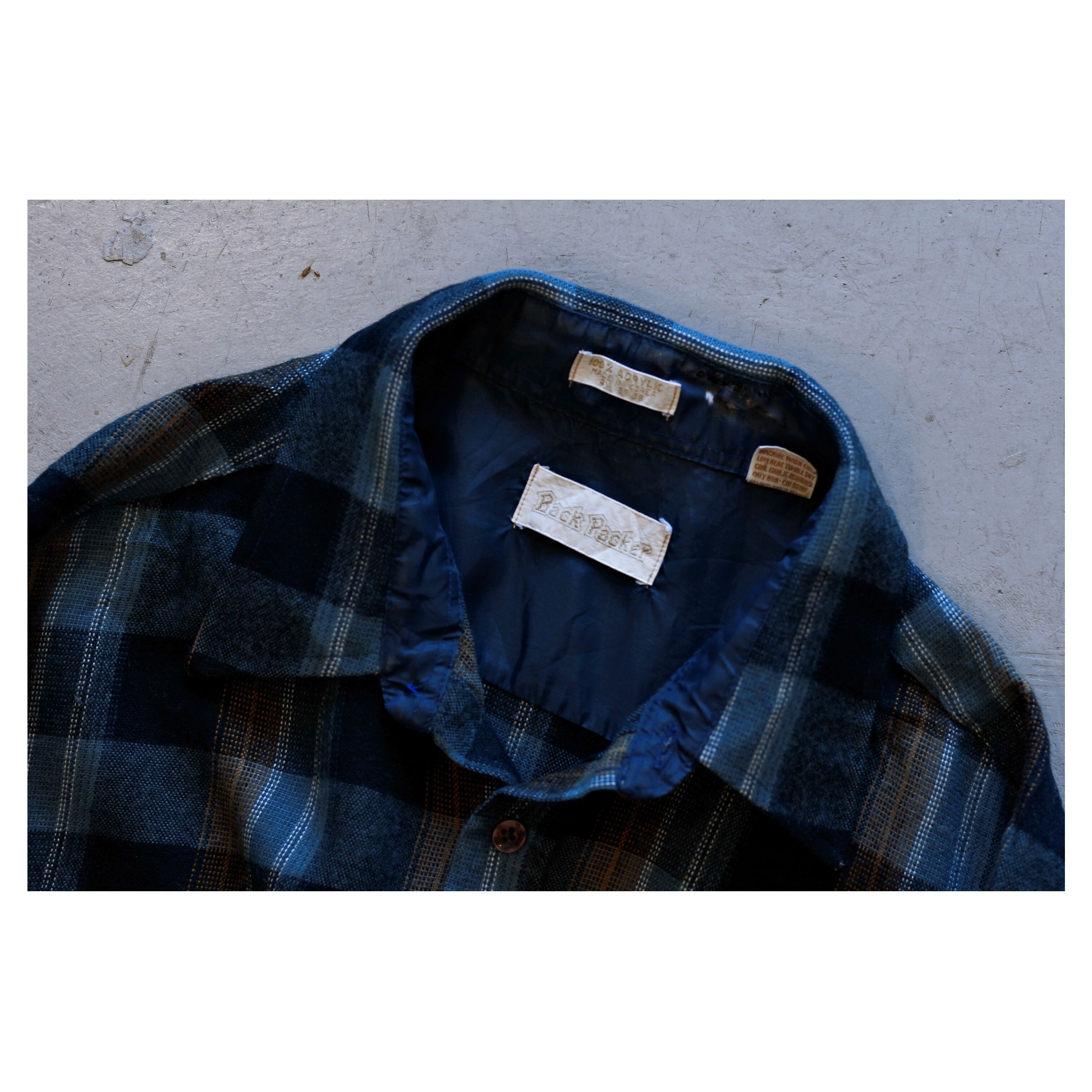 1970s〜 Vintage Plaid Flannel Shirt