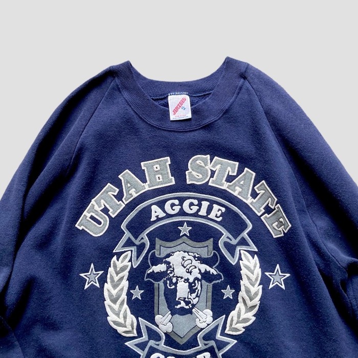 80’s College Print Sweat Shirt | Vintage.City 古着屋、古着コーデ情報を発信