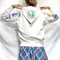 5.60s white girl scout patch sweat parka | Vintage.City ヴィンテージ 古着