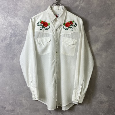 vintage rose design western shirt | Vintage.City 古着屋、古着コーデ情報を発信