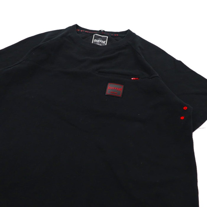 DUFFER BLACK LABEL Tシャツ L ブラック ロゴプレート | Vintage.City 古着屋、古着コーデ情報を発信