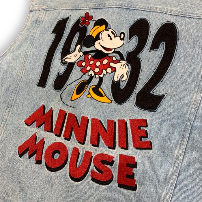 USA Minnie Mouse Cutoff Denim Vest | Vintage.City 빈티지숍, 빈티지 코디 정보
