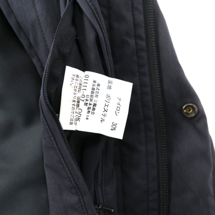 BURBERRY オーバーコート L ネイビー コットン フード収納式 日本製 | Vintage.City 古着屋、古着コーデ情報を発信