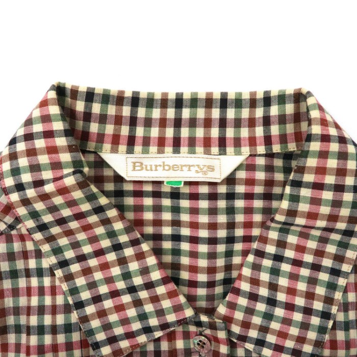 BURBERRYS 半袖リネンシャツ 9 ベージュ チェック オールド 日本製 | Vintage.City 古着屋、古着コーデ情報を発信
