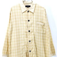 00s Burberry Yellow Check pajama Shirt | Vintage.City ヴィンテージ 古着