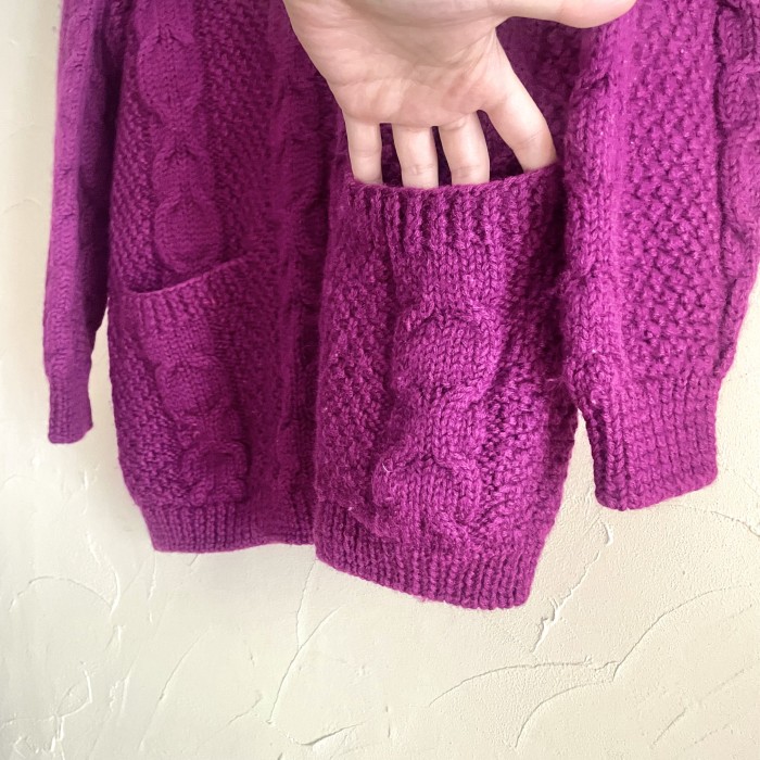 80s L.L.Bean purple cable knit | Vintage.City Vintage Shops, Vintage Fashion Trends