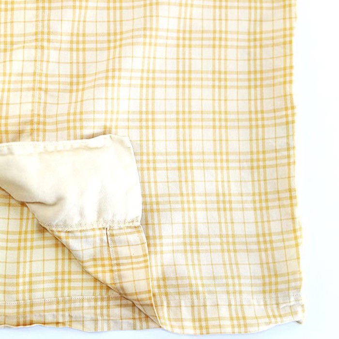 00s Burberry Yellow Check pajama Shirt | Vintage.City 古着屋、古着コーデ情報を発信