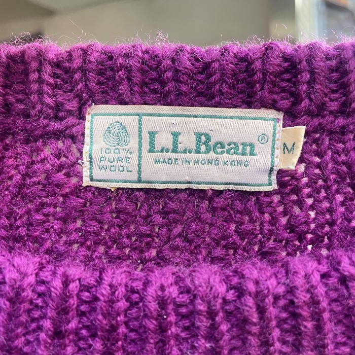 80s L.L.Bean purple cable knit | Vintage.City 古着屋、古着コーデ情報を発信