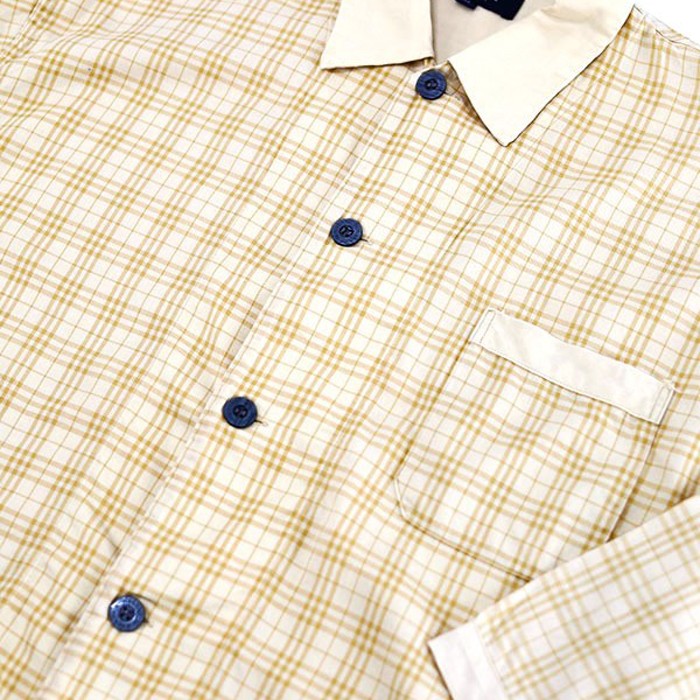 00s Burberry Yellow Check pajama Shirt | Vintage.City Vintage Shops, Vintage Fashion Trends