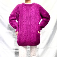 80s L.L.Bean purple cable knit | Vintage.City ヴィンテージ 古着