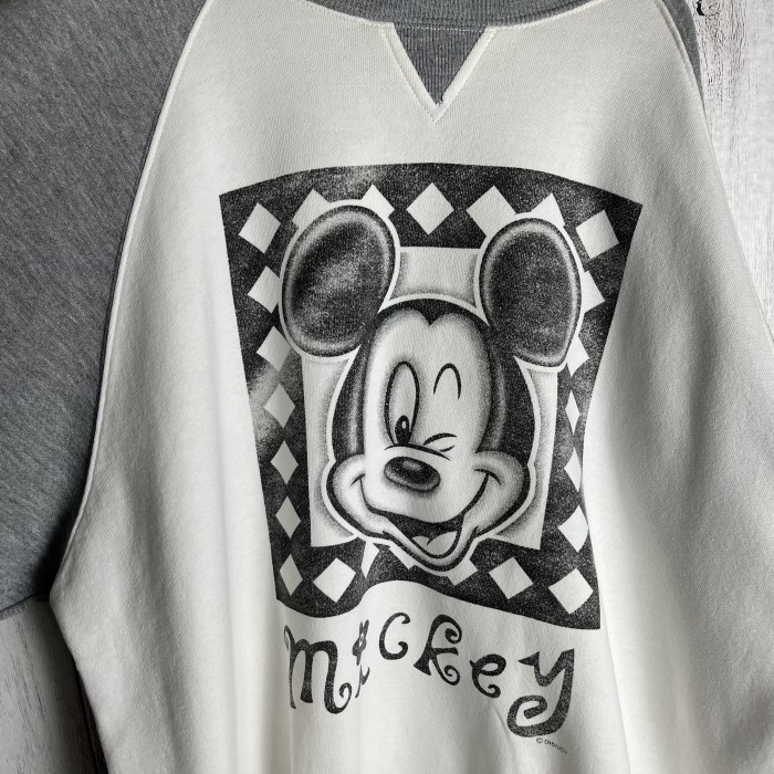 Mickey   90s old  ミッキープリント ラグランスリーブ スウェッ | Vintage.City 古着屋、古着コーデ情報を発信