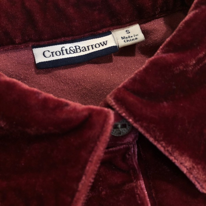 croft&barrow velours long shirt | Vintage.City 古着屋、古着コーデ情報を発信