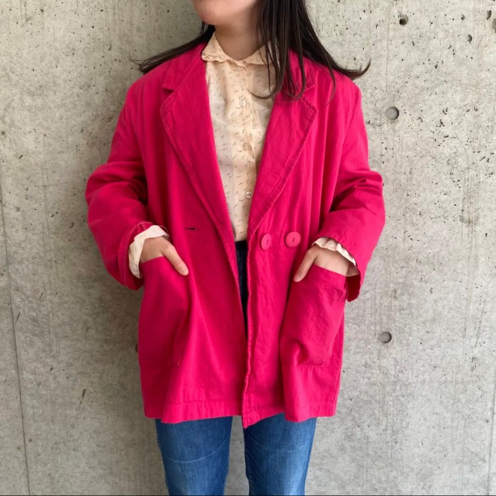 tailored jacket pink | Vintage.City 古着屋、古着コーデ情報を発信