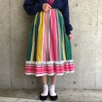 60's handmade skirt green×yellow×pink | Vintage.City 古着屋、古着コーデ情報を発信