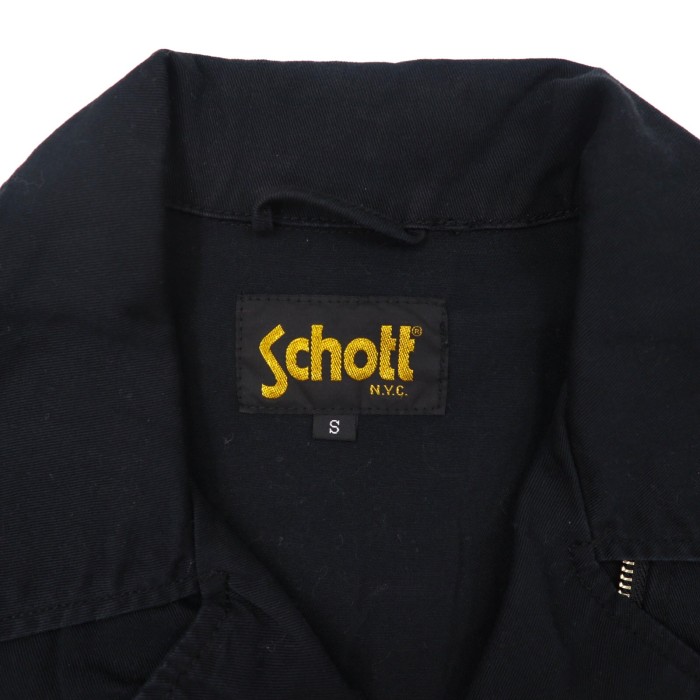 Schott ダブルライダースジャケット S ブラック コットン | Vintage.City 古着屋、古着コーデ情報を発信