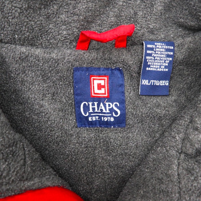 CHAPS ソフトシェルベスト XXL レッド ポリエステル フリースライナー | Vintage.City 古着屋、古着コーデ情報を発信