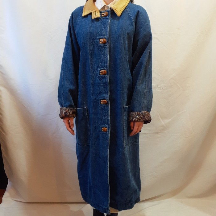 denim long coat | Vintage.City 빈티지숍, 빈티지 코디 정보