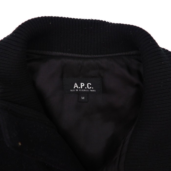 A.P.C スタジャン M ブラック ウール ルーマニア製 | Vintage.City 古着屋、古着コーデ情報を発信